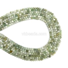 Burma Jadet Faceted Rounds, Approx 4mm, 38cm/strand