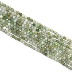 Burma Jadet Faceted Rounds, Approx 4mm, 38cm/strand