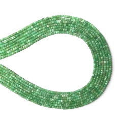 Natural Australia Jade Faceted Cubes, Approx 2.5x2.5mm, 38cm/strand