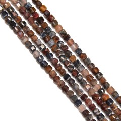 Pietersite Faceted Cubes, Approx 8x8mm, 38cm/strand