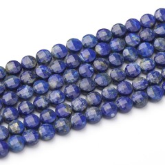 Lapis Lazuli Faceted Coins, Approx 4-6mm, 38cm/strand