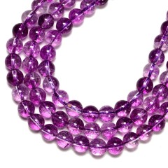 Purple Phantom Quartz Crackle Crystal Smooth Rounds, Approx 6-12mm, 38cm/strand