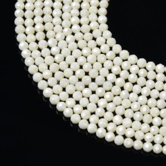Light Yellow Cubic Zirconia Faceted Rounds, Approx 3-4mm, 38cm/strand