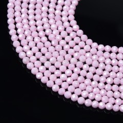 Pink Cubic Zirconia Faceted Rounds, Approx 2-5mm, 38cm/strand