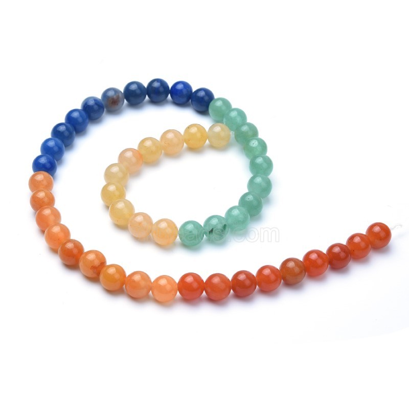 Multicolor Aventurine Smooth Rounds, Approx 4-12mm, 38cm/strand