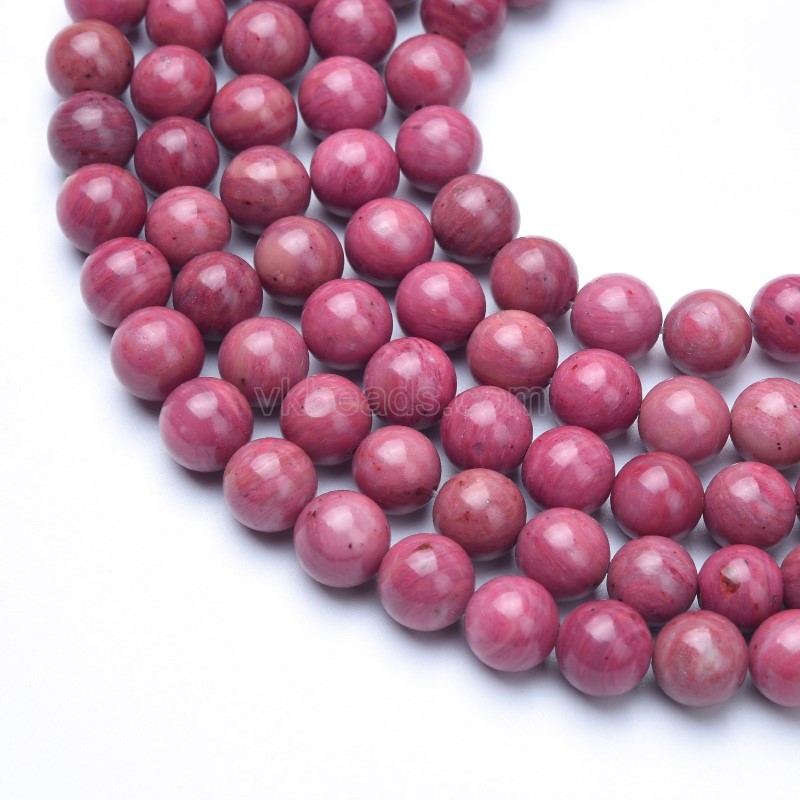 A Grade Chinese Rhodochrosite Smooth Rounds, Approx 4-12mm, 38cm/strand