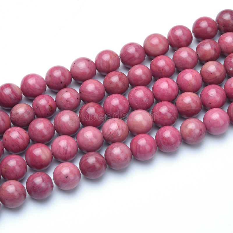 A Grade Chinese Rhodochrosite Smooth Rounds, Approx 4-12mm, 38cm/strand