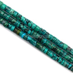 Natural Hubei Turquoise Heishi Spacer, Flat Round/Disc, Approx 3x5-6mm, 38-40cm/strand