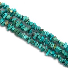 Natural Anhui Turquoise Chips, Approx 3x5mm, 38cm/strand