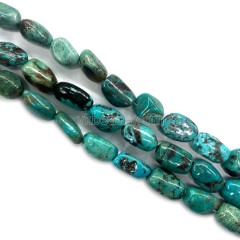 Natural Hubei Turquoise Nuggets, Approx 8x10mm, 38cm/strand