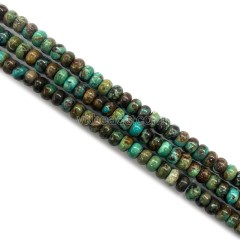 Natural Hubei Turquoise Smooth Rondelles, Approx 4x6mm, 38cm/strand