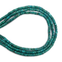 Natural Hubei Turquoise Heishi Spacer, Approx 3x4~3x5mm, 38cm/strand