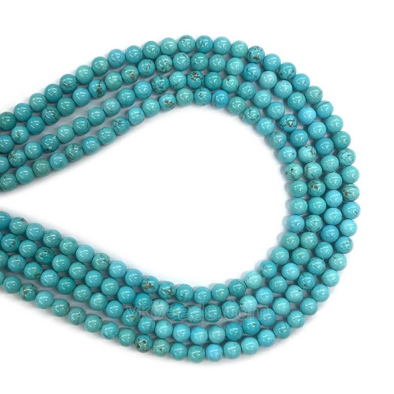 Dyed Blue Magnesite Turquoise Smooth Rounds, Approx 2-22mm, 38cm/strand