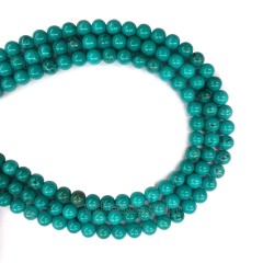 Dyed Blue Green Magnesite Turquoise Smooth Rounds, Approx 2-22mm, 38cm/strand