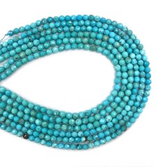 Dyed Blue Magnesite Turquoise Faceted Rounds, Approx 2-12mm, 38cm/strand