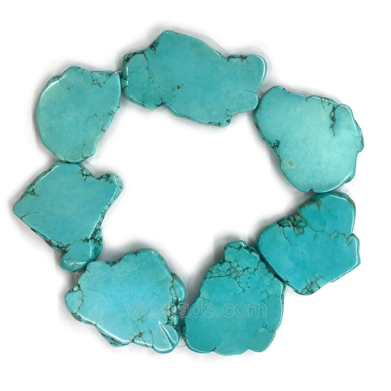 Dyed Blue Magnesite Turquoise Faceted Cubes, Approx 5-8mm, 38cm/strand