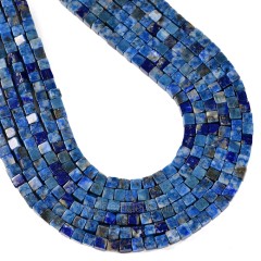 Lapis Lazuli Cubes, Approx 4-6mm, 38cm/strand