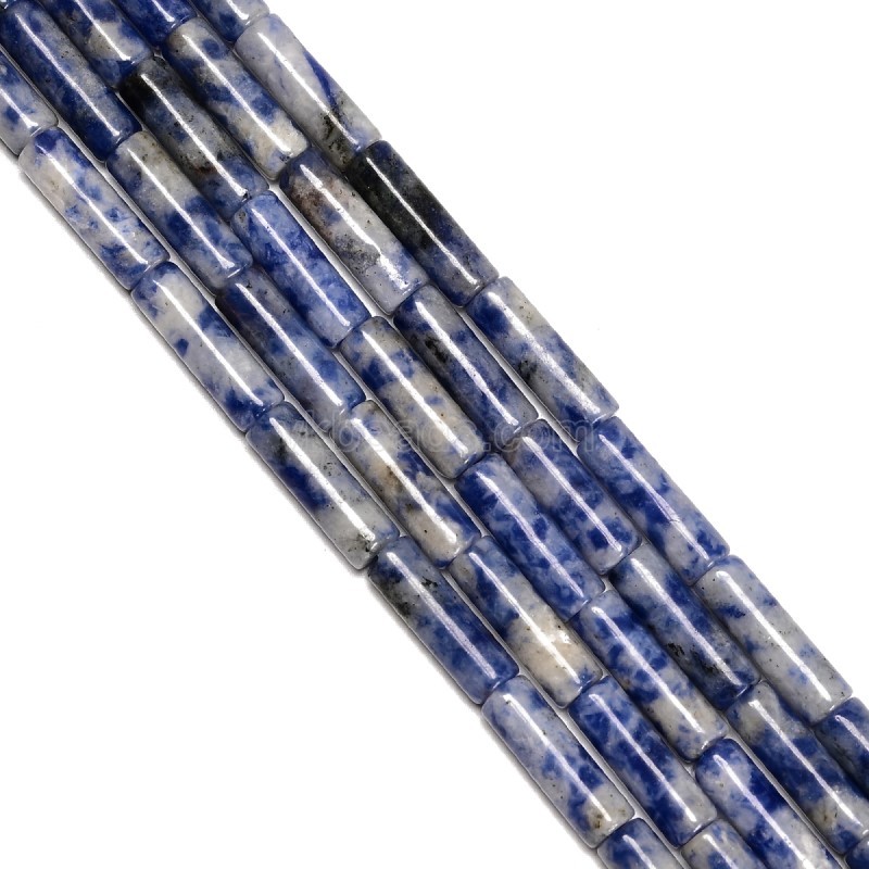 Blue Spot Jasper Tubes, Approx 4x13mm, 38cm/strand