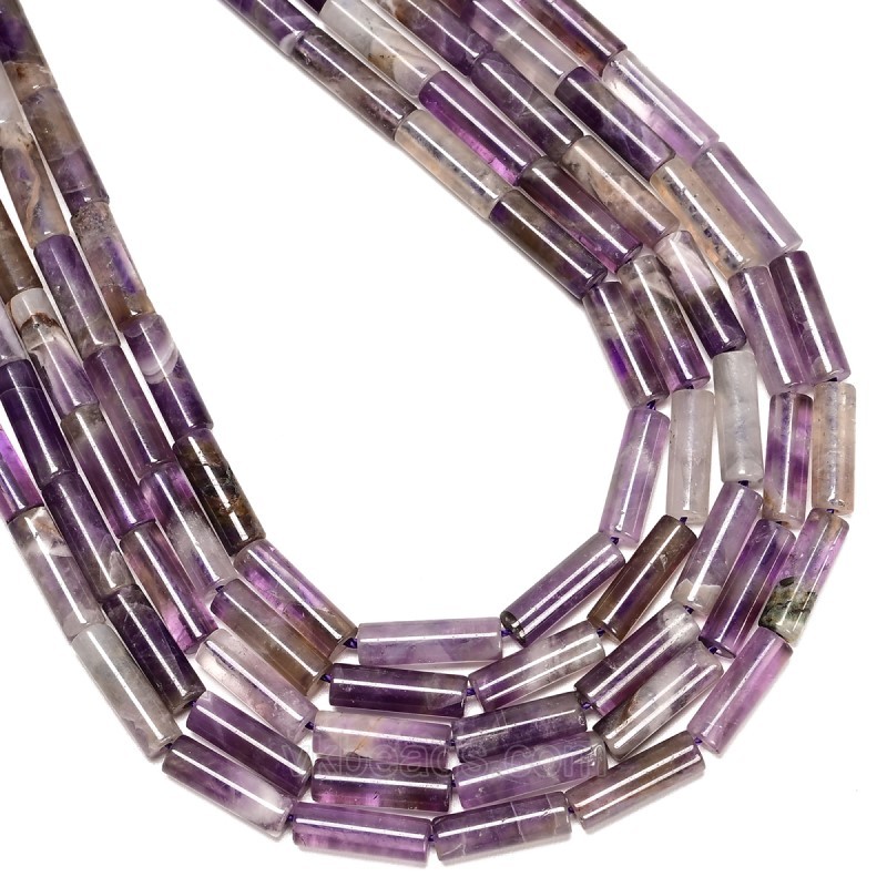 Amethyst Tubes, Approx 4x13mm, 38cm/strand