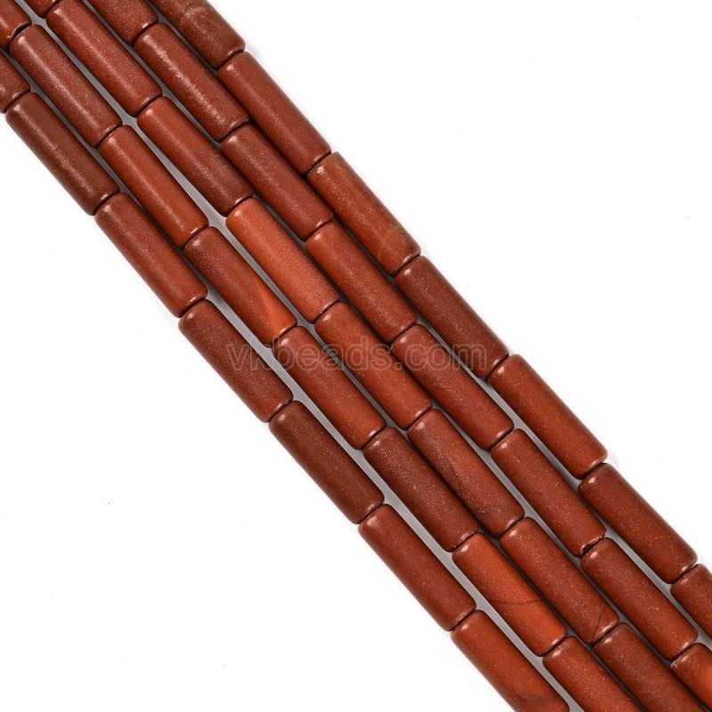 Red Jasper Tubes, Approx 4x13mm, 38cm/strand