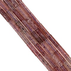 Red Strawberry Quartz Tubes, Approx 4x13mm, 38cm/strand