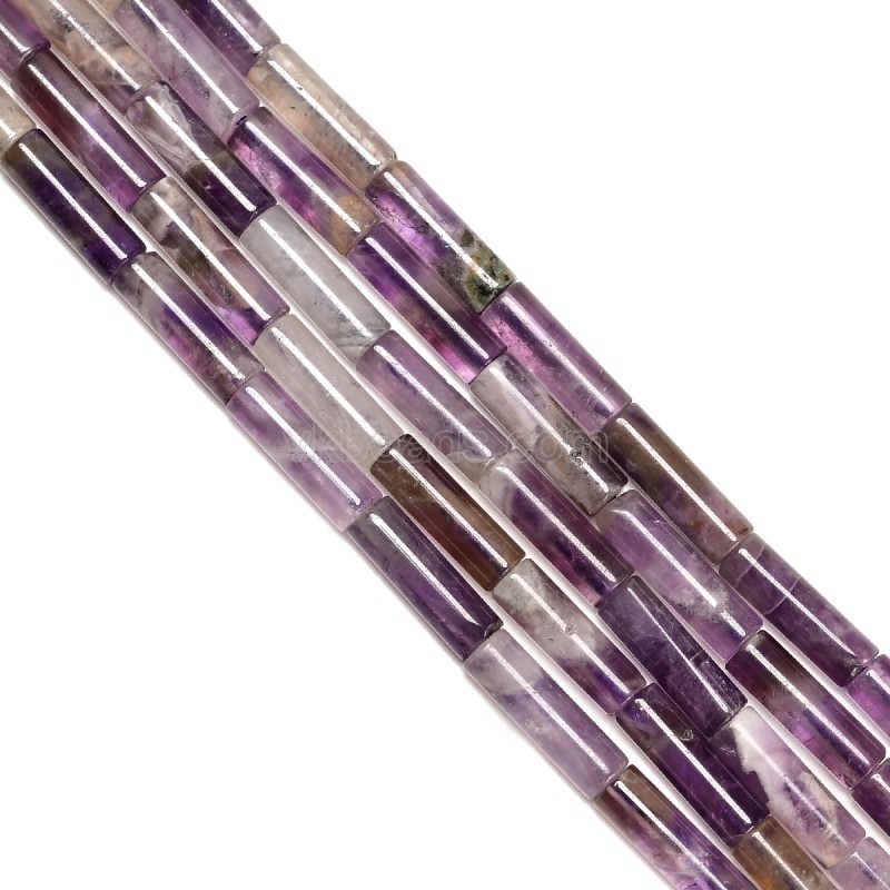 Amethyst Tubes, Approx 4x13mm, 38cm/strand