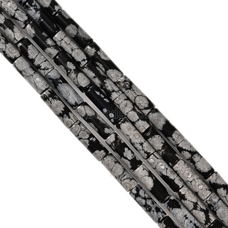 Snowflake Tubes, Approx 4x13mm, 38cm/strand