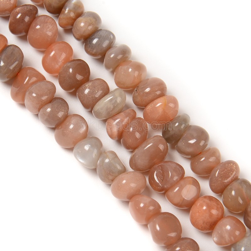 Sunstone Nuggets, Approx 6-8mm~8-10mm, 38cm/strand