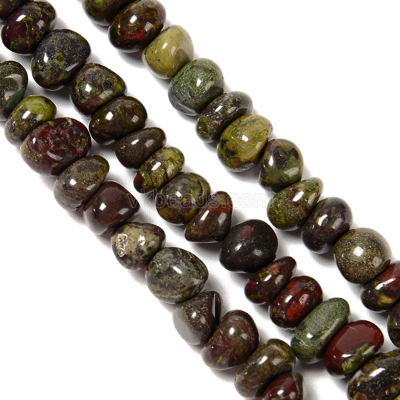 Bloodstone Nuggets, Approx 6-8mm~8-10mm, 38cm/strand