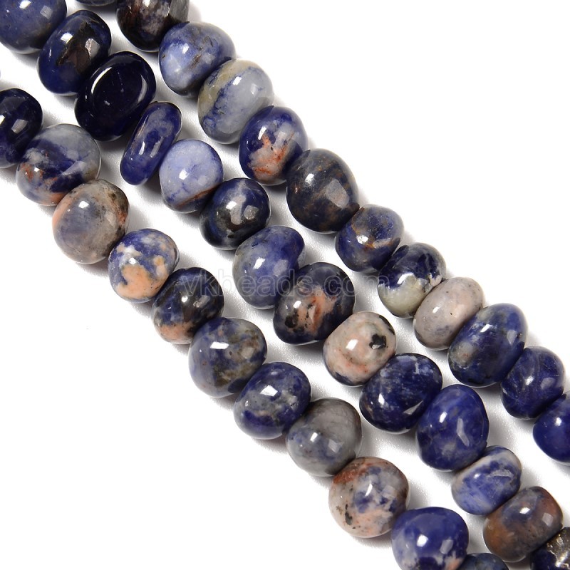 Sodalite Nuggets, Approx 6-8mm~8-10mm, 38cm/strand