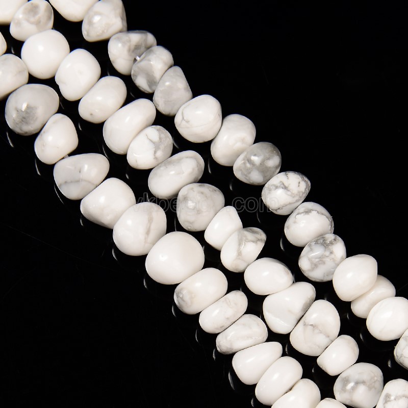 Howlite Nuggets, Approx 6-8mm~8-10mm, 38cm/strand