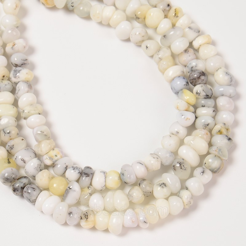 White Opal Nuggets, Approx 6-8mm~8-10mm, 38cm/strand