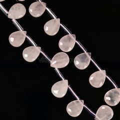 Rose Quartz Smooth Top-drilled Drops, Approx 10x14mm, 38cm/strand