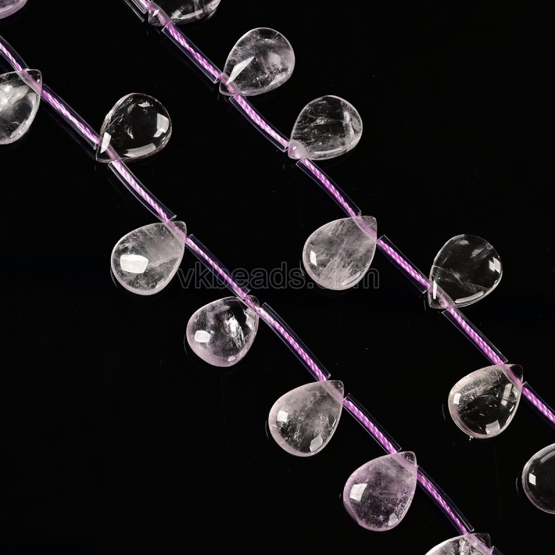 Light Color Amethyst Smooth Top-drilled Drops, Approx 10x14mm, 38cm/strand