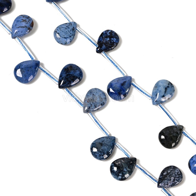 Bluestone Smooth Top-drilled Drops, Approx 10x14mm, 38cm/strand