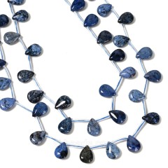 Bluestone Smooth Top-drilled Drops, Approx 10x14mm, 38cm/strand