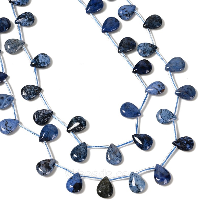 Bluestone Smooth Top-drilled Drops, Approx 10x14mm, 38cm/strand