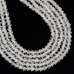 Clear Quartz Flat Stars, Approx 6mm, 38cm/strand