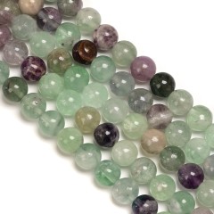 Green Feather Fluorite Smooth Rounds, Approx 6-8mm, 38cm/strand