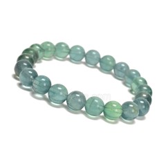 Green Fluorite Smooth Rounds 8mm Stretch Bracelet, Sell by Piece