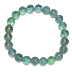 Green Fluorite Smooth Rounds 8mm Stretch Bracelet, Sell by Piece