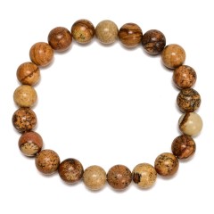 Picture Jasper Smooth Rounds 8mm Stretch Bracelet, Sell by Piece