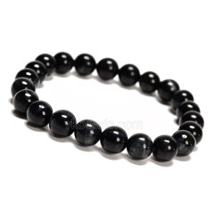 Blue Tiger Eye Smooth Rounds 8mm Stretch Bracelet, Sell by Piece