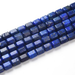 Lapis Lazuli Hexagonal Faceted Column, Approx 8-9x10mm, 38cm/strand