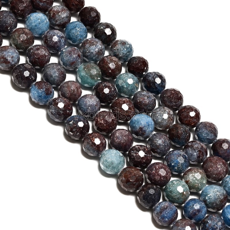 Blue South African Turquoise Sharp Faceted Rounds, 128 Facets, Approx 8mm, 38cm/strand