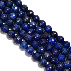 Lapis Lazuli Faceted Rounds, 128 Facets, Approx 8mm, 38cm/strand