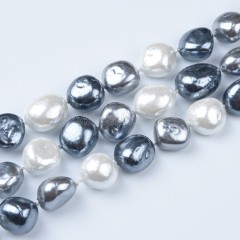 Mixed Color Shell Pearl Nuggets, Approx 13-15mm, 38cm/strand