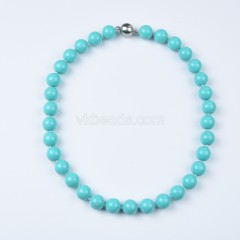 Blue Shell Pearl Smooth Rounds Necklaces, Approx 10-12mm, Sell by Piece