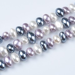 Mixed Color Shell Pearl Potatos, Approx 6x8mm, 38cm/strand
