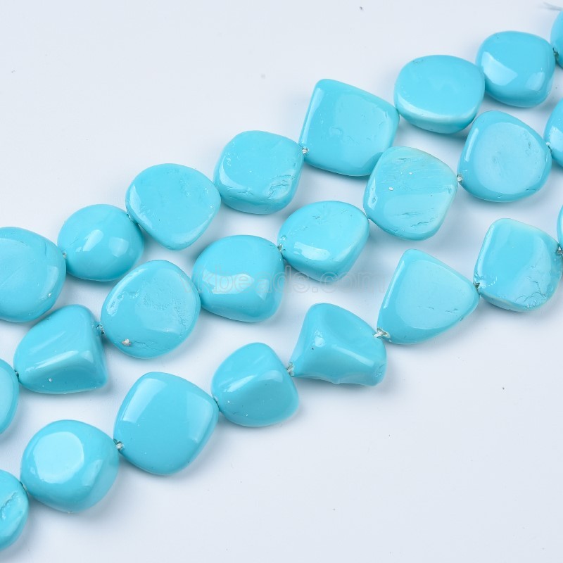 Blue Shell Pearl Nuggets, Approx 16-18mm, 38cm/strand